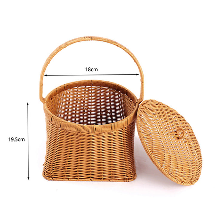 Stylish Woven Storage Basket with Lid