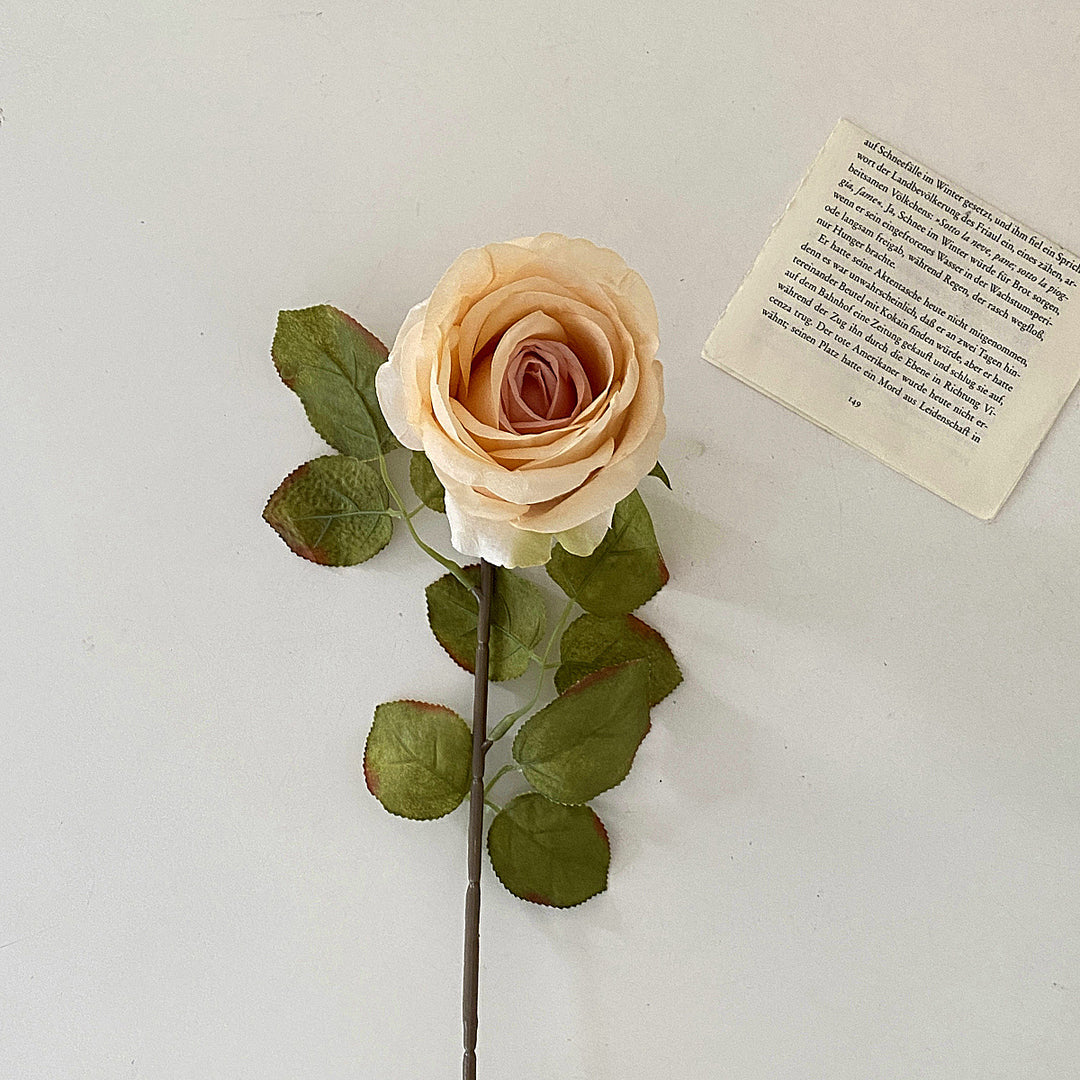 Realistic Artificial Lavender Rose Stem