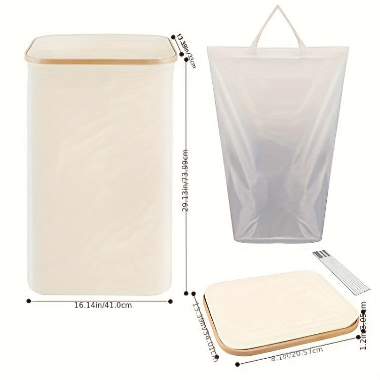 High-quality laundry container with modern lid and removable inner bag