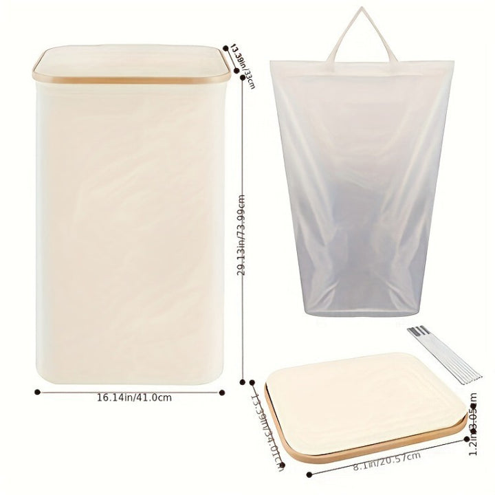 High-quality laundry container with modern lid and removable inner bag