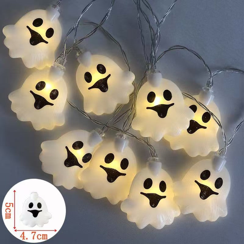 Decorative Halloween LED Pumpkin Ghost Bat String Lights