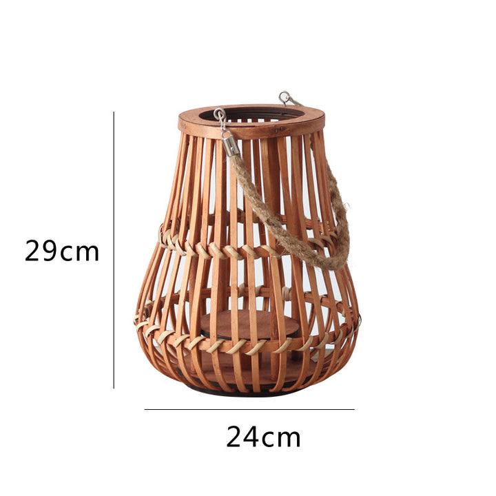 Stylish lantern with hemp handle