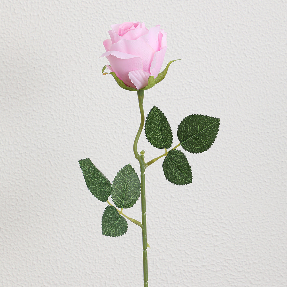 Artificial rose branch with realistic appearance