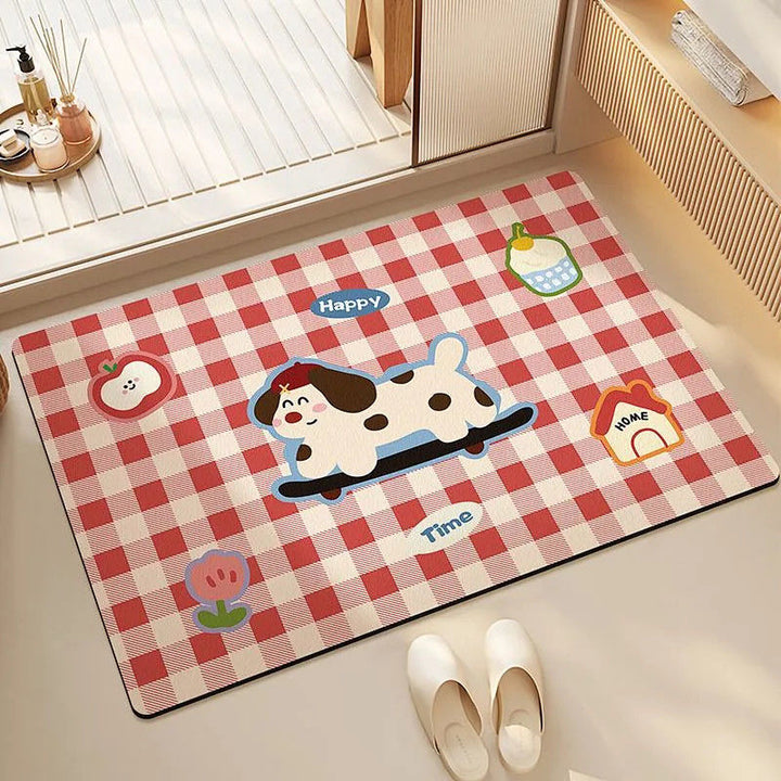 Welcome Home Cartoon Area Rug