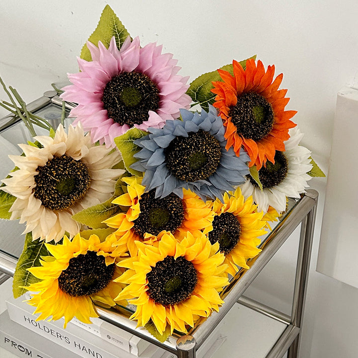 Realistic Sunflower Floral Stem for Home Decor