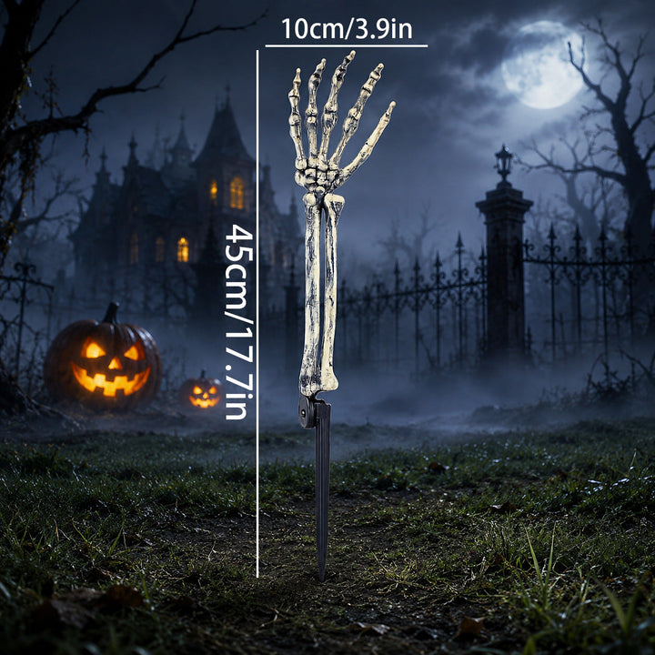 Creepy Halloween decor skeleton tree trunks