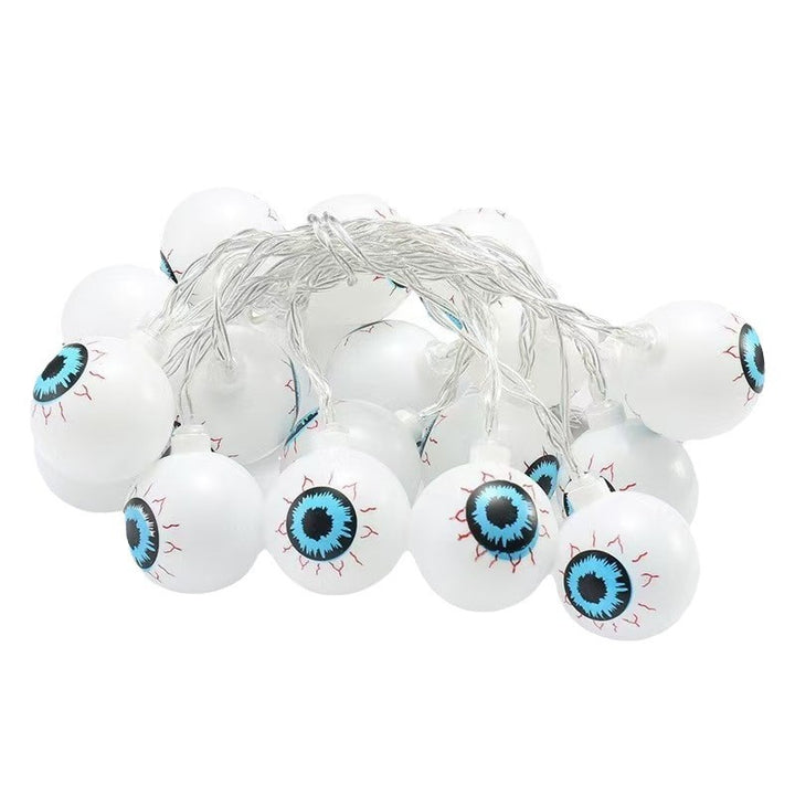 Spooky Thematic Glowing Eyeball Garland LED Ambient String Lights with Battery Controller
