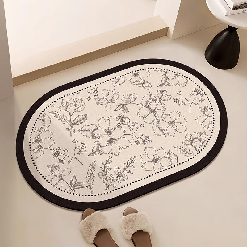 Floral Printed Area Mat