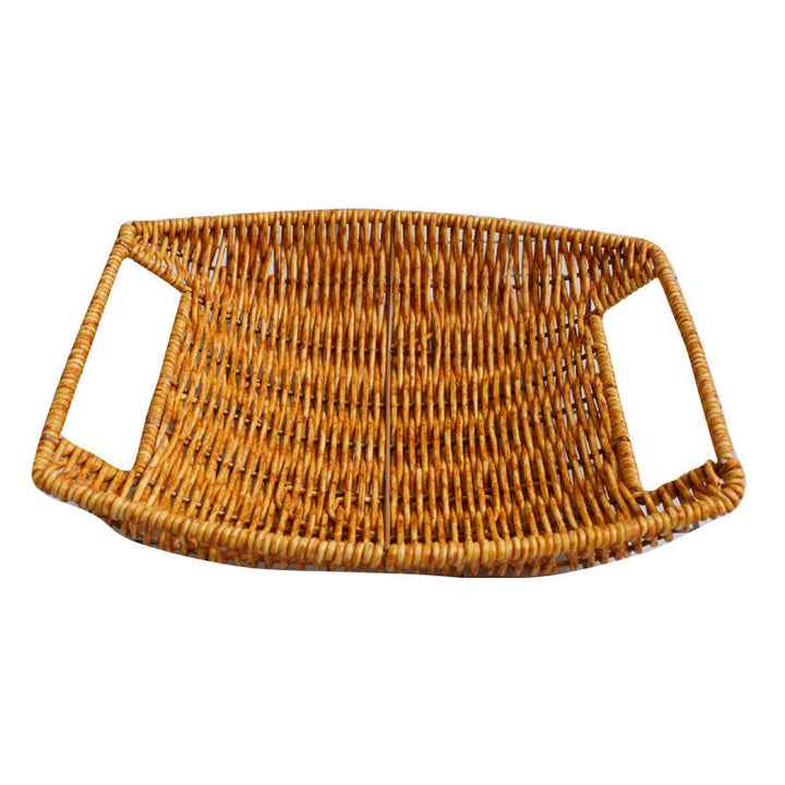 Leaf-Shaped Woven Serving Platter