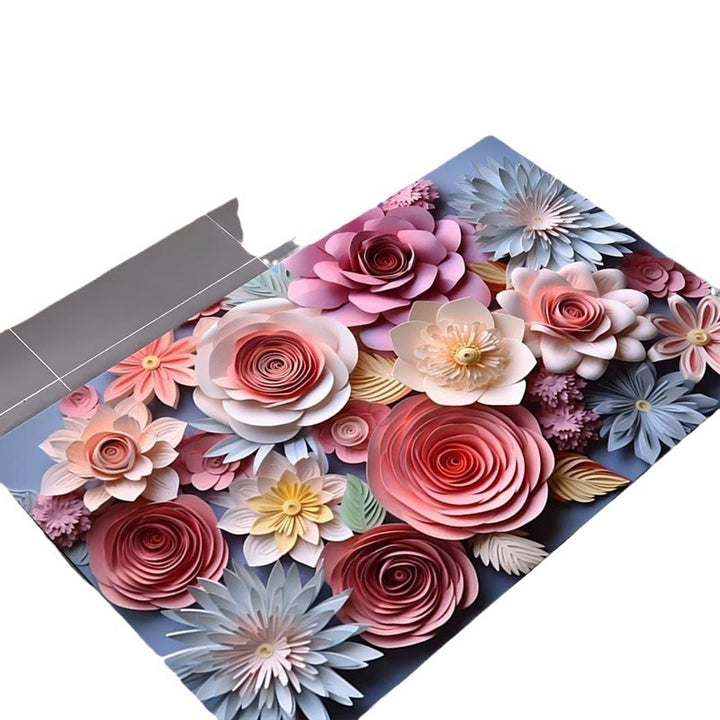 Artistic Floral Design Bath Mat