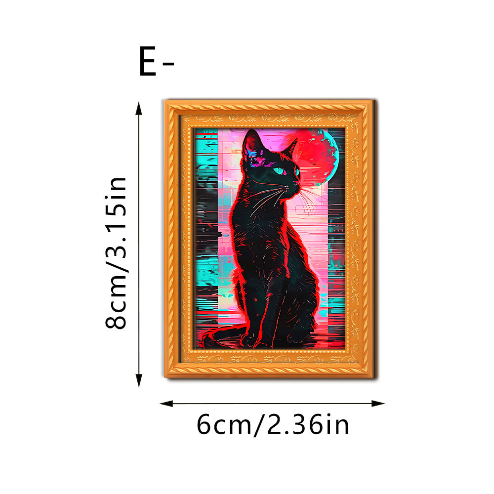 Decorative cat art with futuristic design