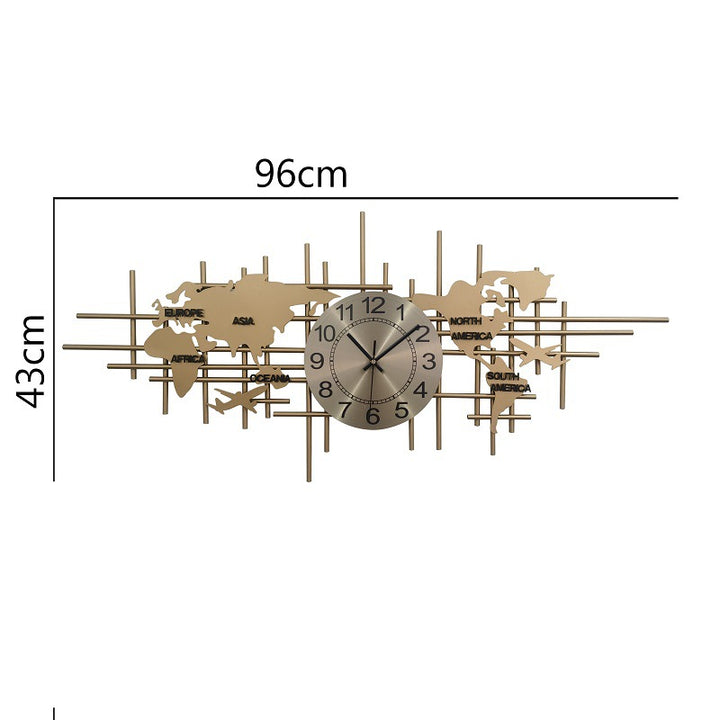Artistic World Map Wall Clock