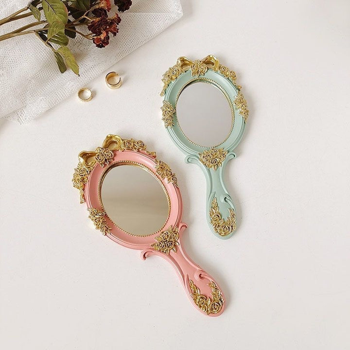 Vintage Floral Hand Mirror