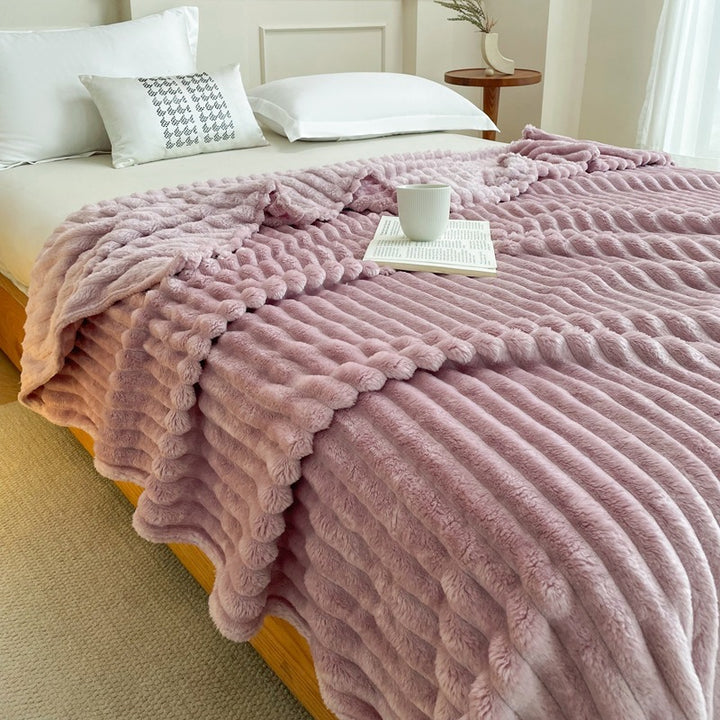 Textured Waves Plush Blanket