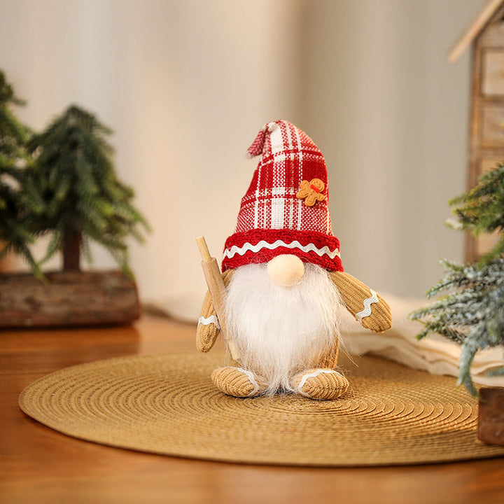 Decorative Christmas gnome figure with hat