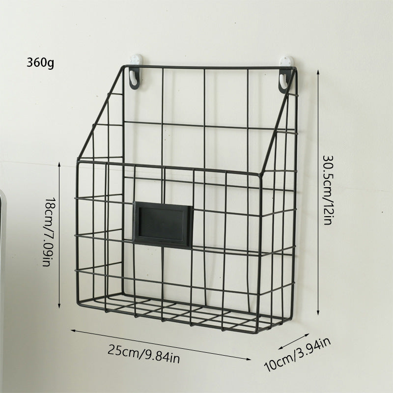 Wall shelf with storage basket