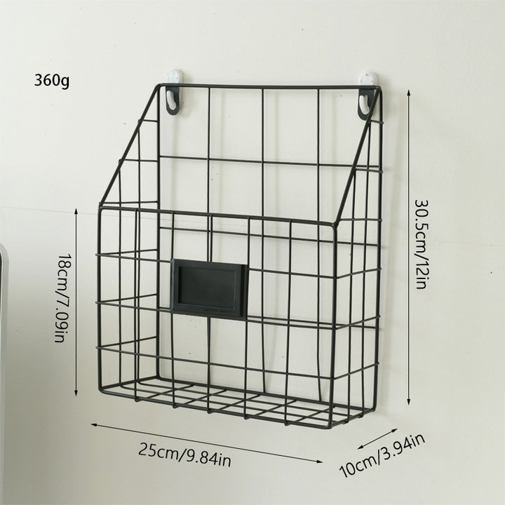 Wall shelf with storage basket