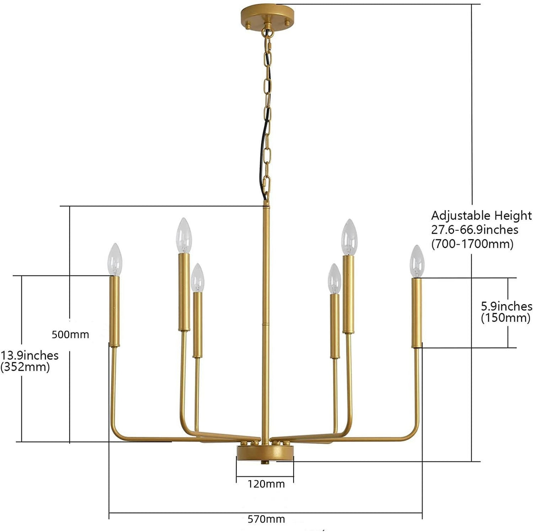 More modern industrial multi-armed minimalist candle holder chandelier pendant light