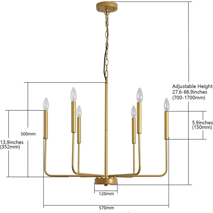 More modern industrial multi-armed minimalist candle holder chandelier pendant light