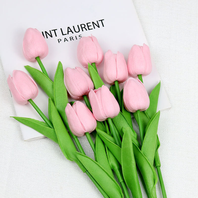 Realistic Faux Tulip Bouquet Arrangement