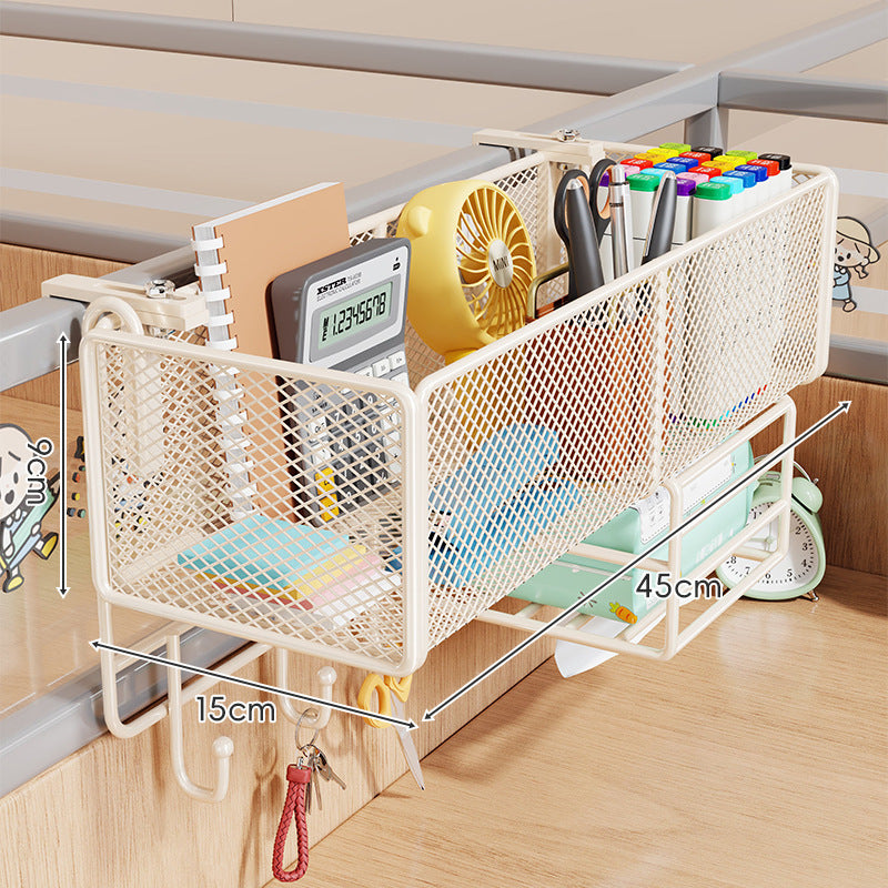 Clamp-On Cubicle Divider Hanging Mesh Desk Storage Basket