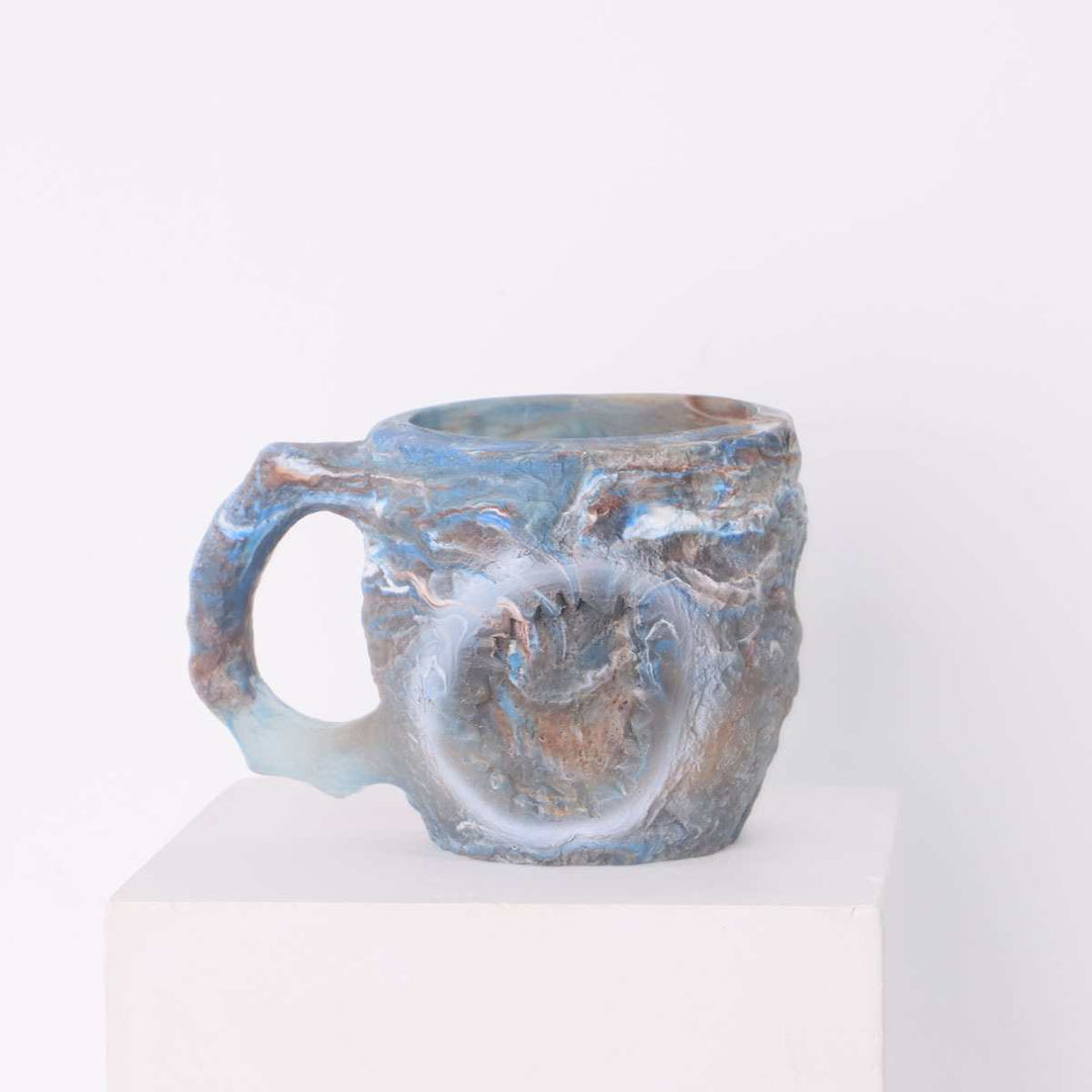 Artistic Stone-Molded Coffee Mug