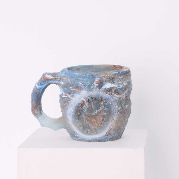 Artistic Stone-Molded Coffee Mug