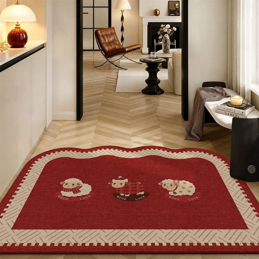 Playful Sheep-Themed Area Rug