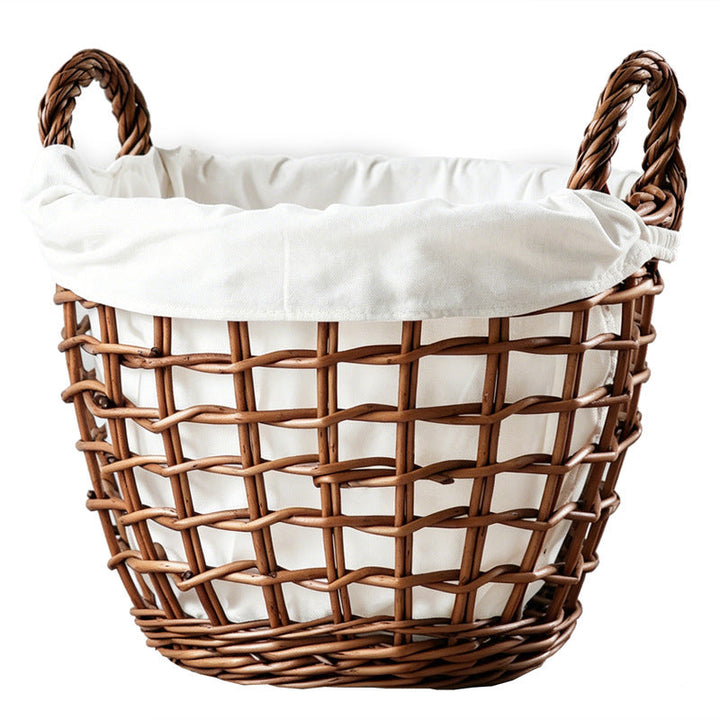 Handcrafted basket with cotton lining