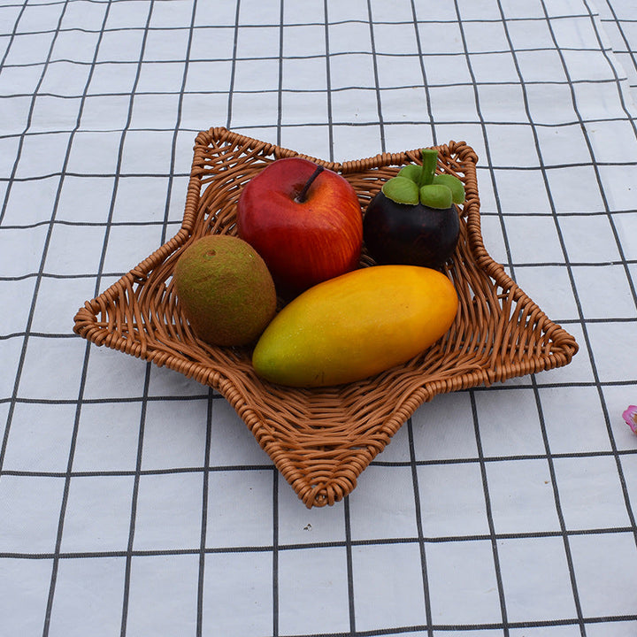 Handmade Star-Shaped Woven Basket