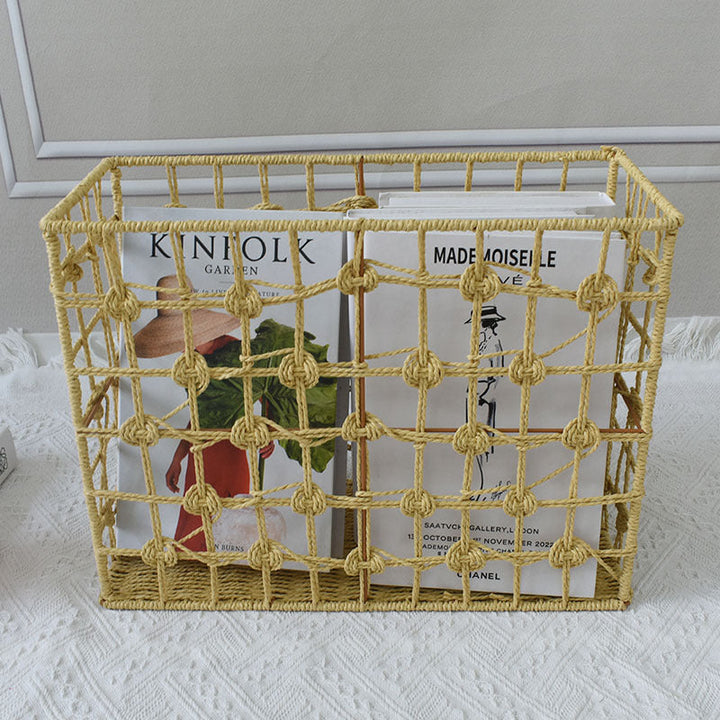 Handwoven Natural Fiber Storage Basket