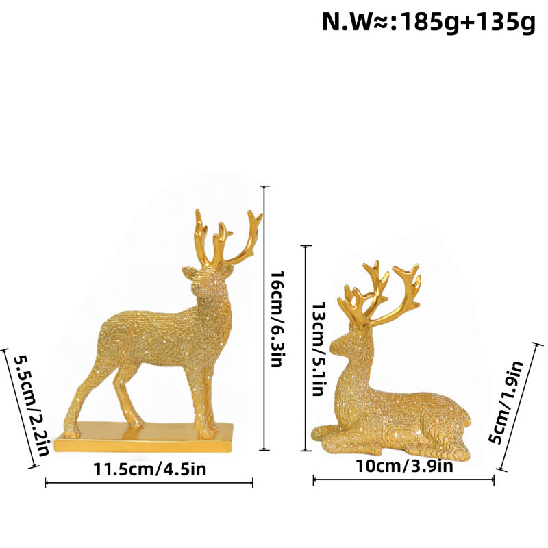 Glittering Reindeer Decorative Figure