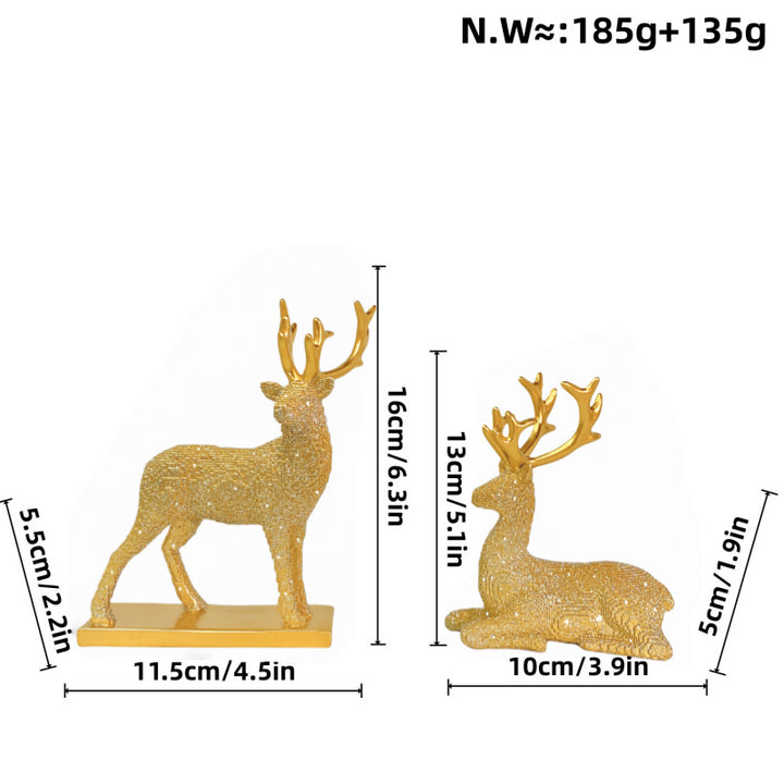 Glittering Reindeer Decorative Figure