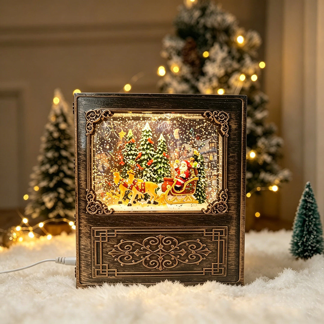 Christmas tree decoration with snow globe