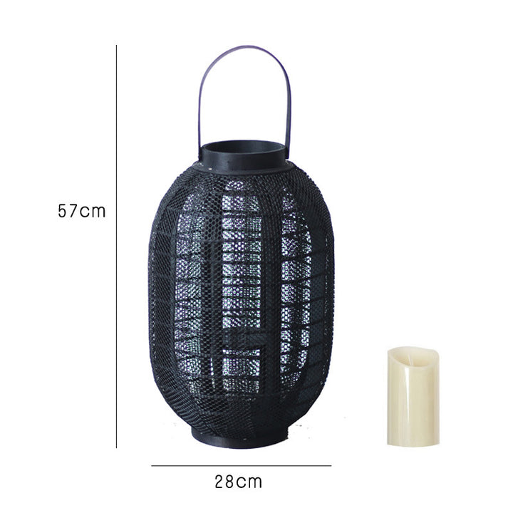 Decorative metal lantern with handle