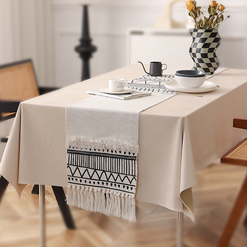 Handwoven cotton table runner
