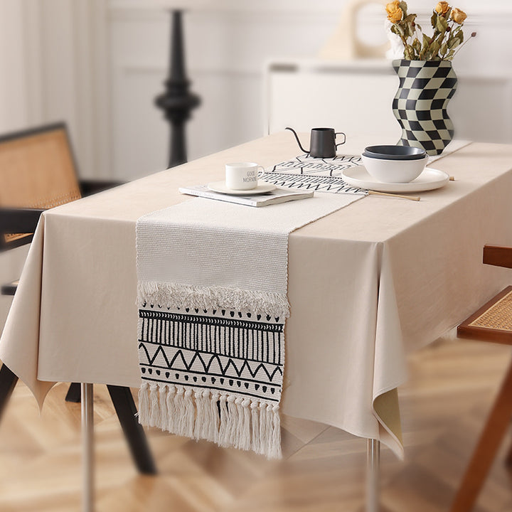 Handwoven cotton table runner