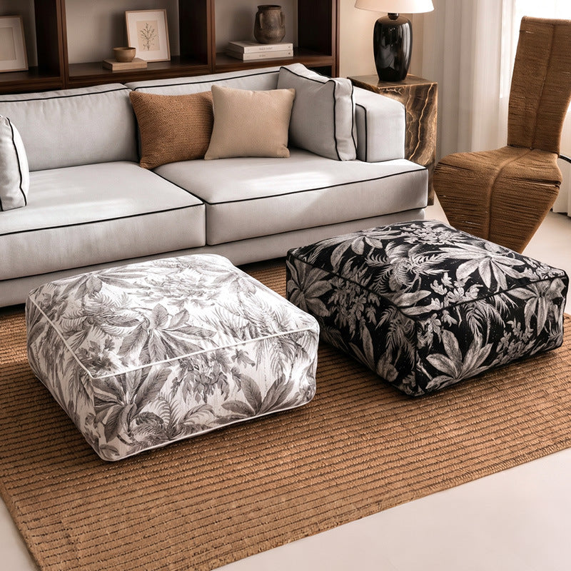 Floral Print Home Ottoman