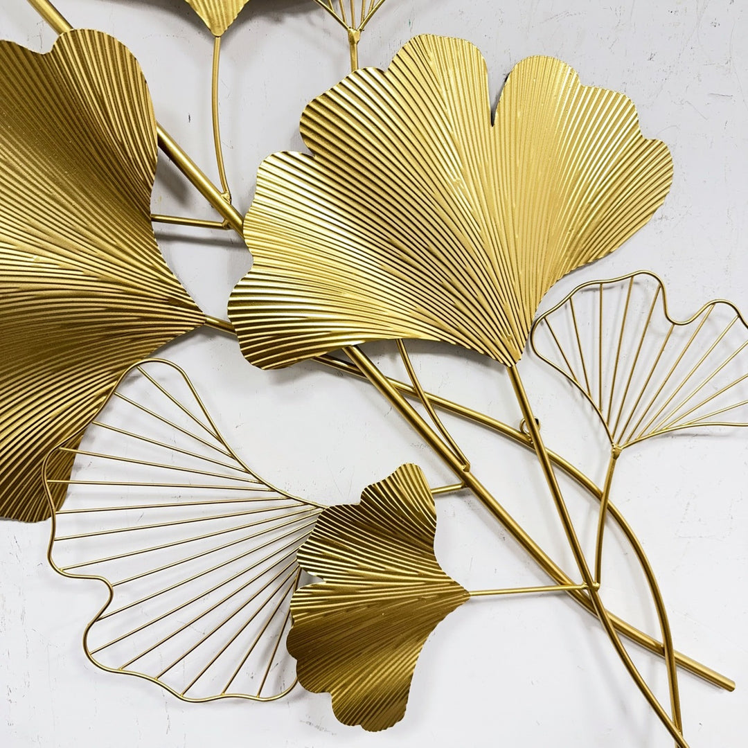 Decorative Metal Ginkgo Wall Sculpture