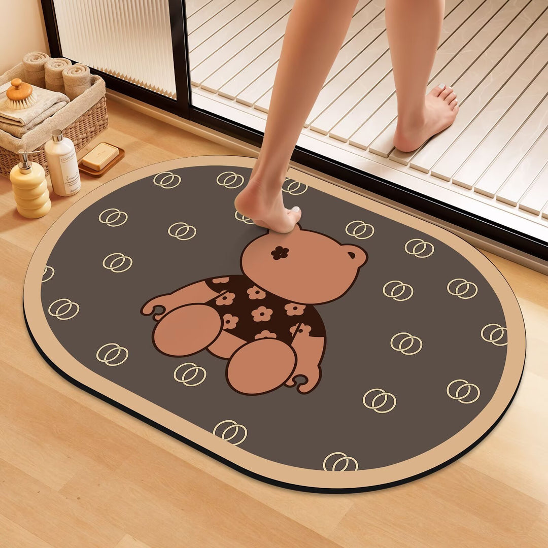 Artistic Floral Bath Mat