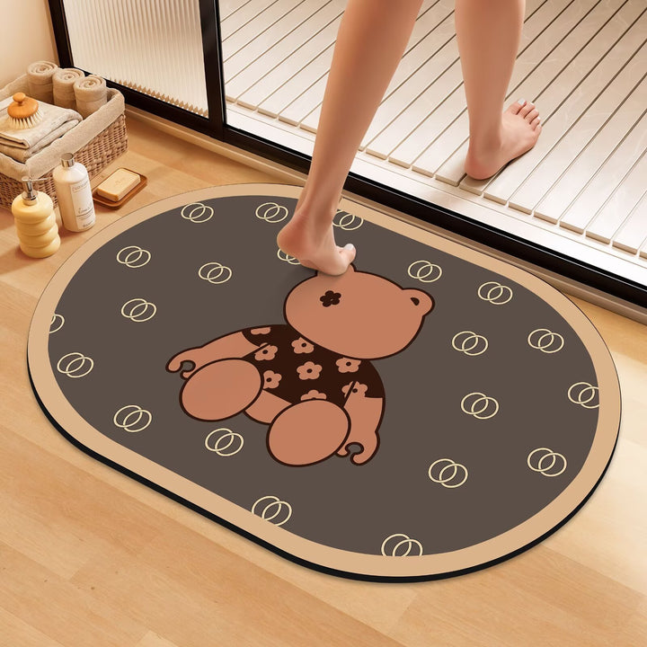 Artistic Floral Bath Mat