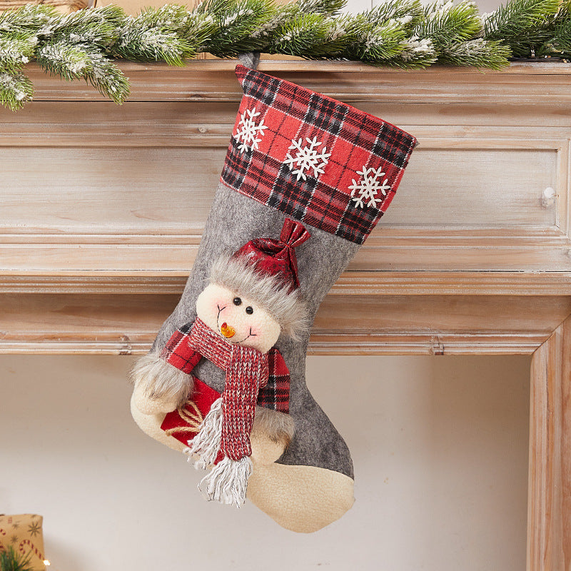 Festive Christmas stocking with nostalgic design