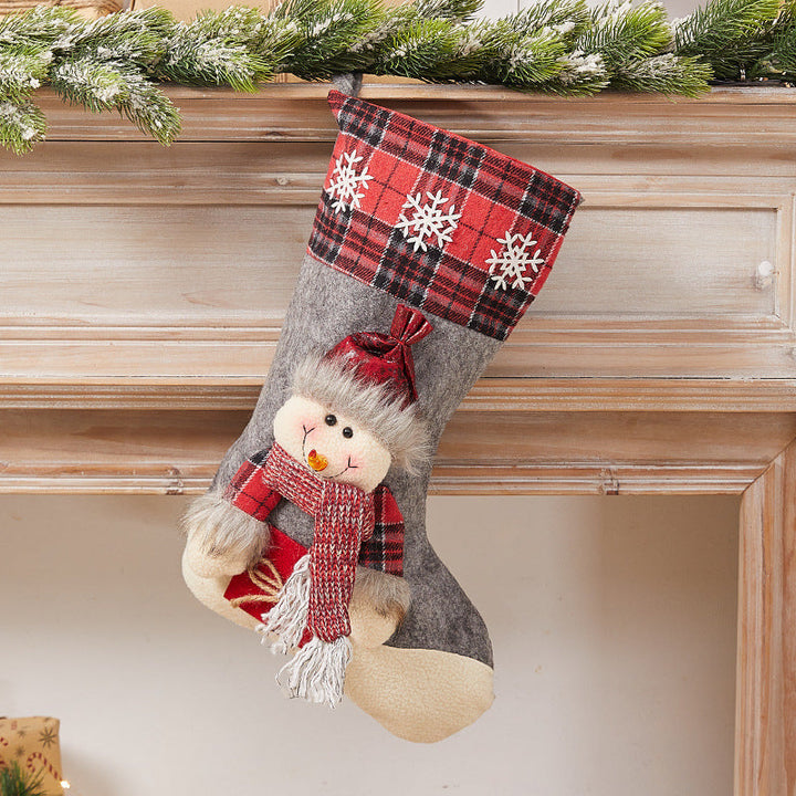 Festive Christmas stocking with nostalgic design