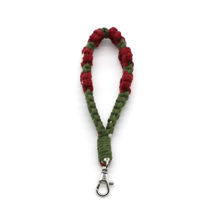 Decorative keychain made of macrame