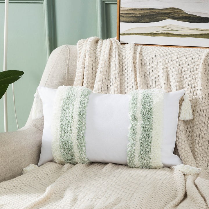 Textured Pom-Pom Decorative Throw Pillow
