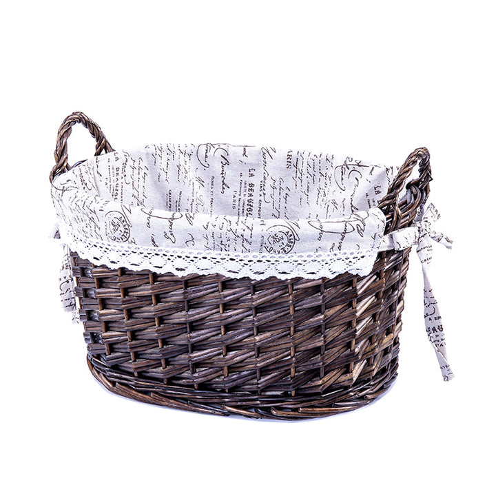Basket with fabric insert