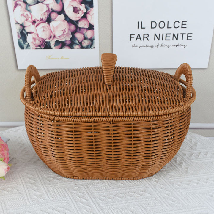 Handwoven Wicker Storage Basket