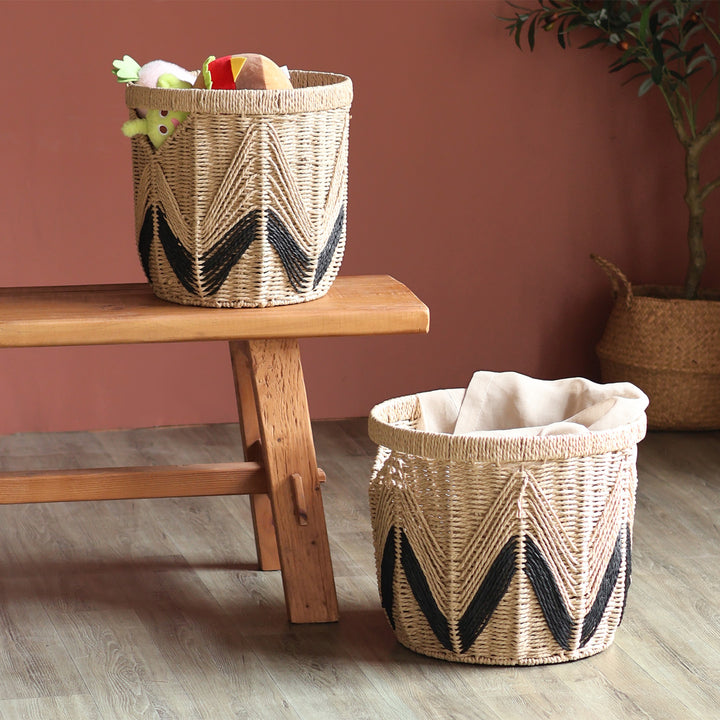 Handbag made of braided natural material