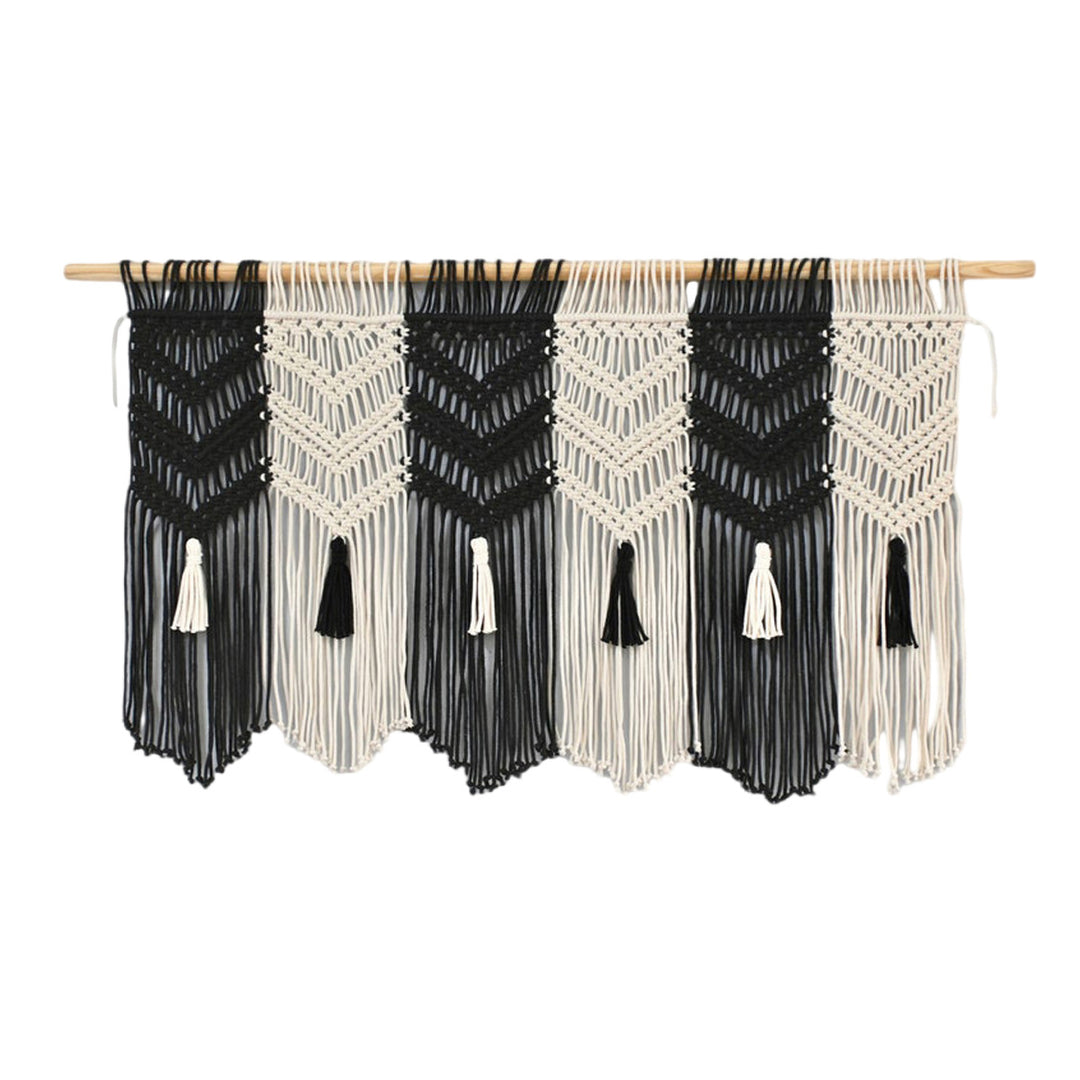 Macrame Wall Tapestry with Decorative Tassels