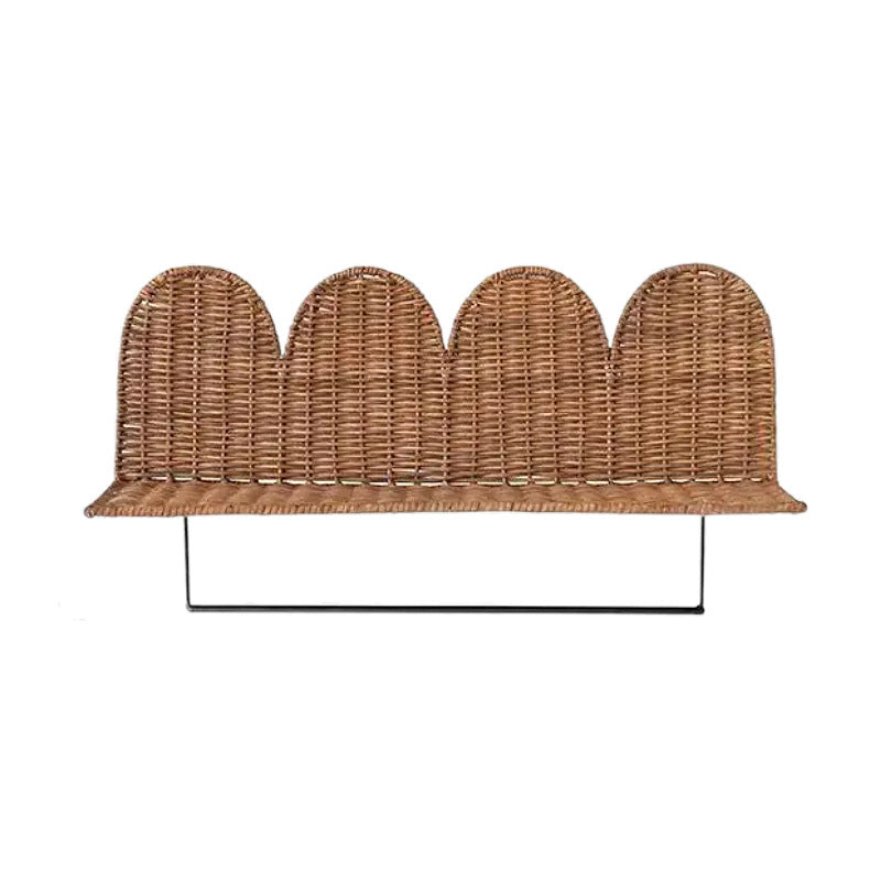 Wall shelf with woven design
